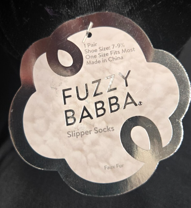 SAOLA Calzini pantofole Fuzzy Babba con suola aderente .taglia unica adatti alla maggior parte delle scarpe taglia 7 9 5 con