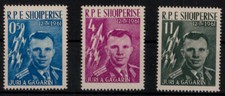 Albania; 1. załogowy lot kosmiczny z "Wostokiem 1" 1962 kpl. ** (15,-)