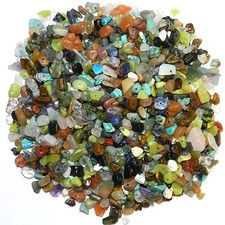 GCX9910 Assorted Gemstone Medium 4mm -10mm Nugget Chip Bead Mix 8-Ounces