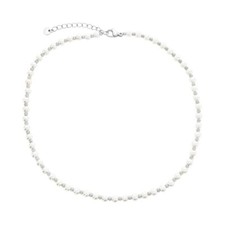 Freshwater Pearl Choker Style Necklace With Bead Ball Chain Choker Necklace