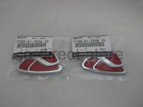Genuine Mazda Anfini RX-7 FD3S RED Emblem Front & Rear Set OEM - Picture 3 of 6