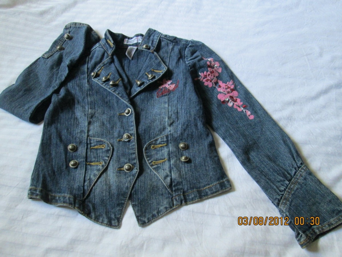 ECKO RED Denim JEANS JACKET RHINO BRAND On Button S Girls