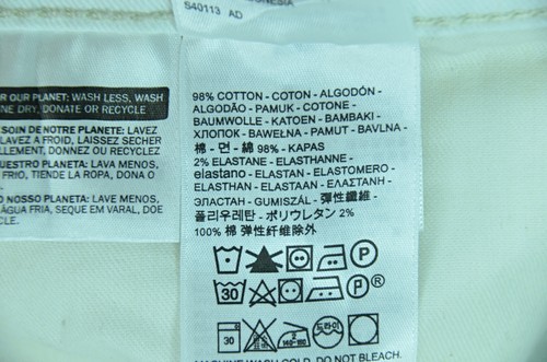 Levi's 569 pantaloncino uomo 38 x 12 bianco denim largo dritto flessibile elasticizzato - Foto 5 di 6