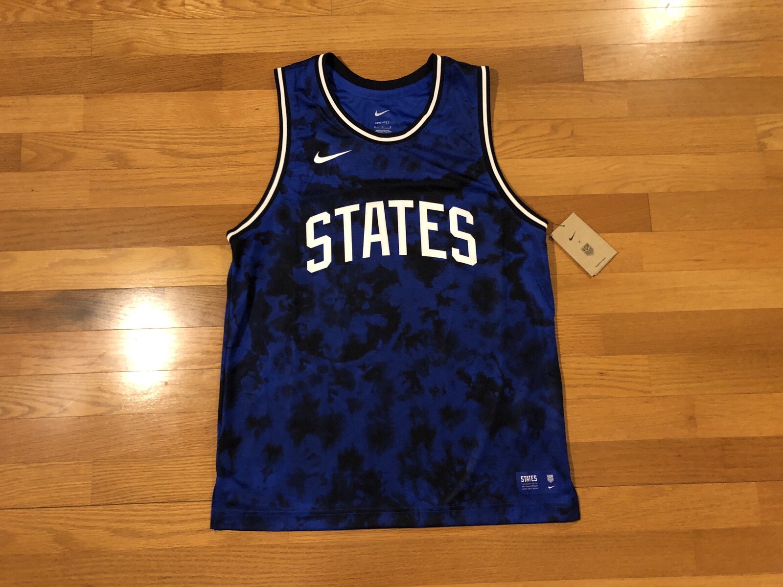 New M Nike USA National Soccer Team Basketball Jersey Blue USMNT DN1134-452 Men