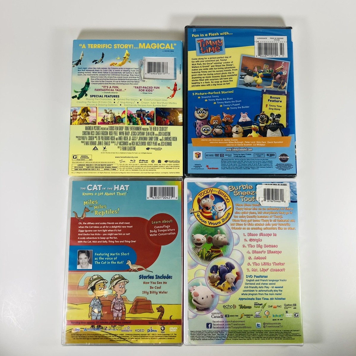 Kids Mixed Movie LOT of 7 DVD's & 1 Blu Ray Film NEW/SEALED Read