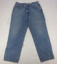 LUCKY BRAND Mens Blue Jeans Bootcut Straight W36 L31 100% Cotton Distressed USA