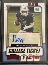 2021 Contenders Draft Picks College Ticket Auto #139 Dazz Newsome - RED FOIL RC