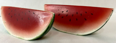 Vintage Pair of Watermelon Slices Salt & Pepper Shakers Kitschy Kitchen