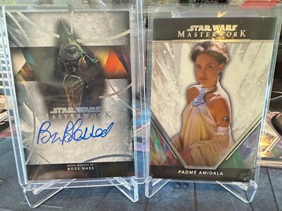 2024 Topps Star Wars Masterwork Boss Nass On Card Auto AND Padme Base Parallel