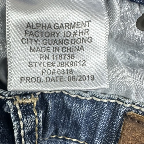 BKE Jean Shorts Youth Girls 12 Blue Cut Off Raw Hem Stretch Thick Stitch READ* - Picture 12 of 12
