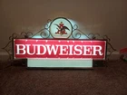 VINTAGE BUDWEISER BEER LIGHTED SIGN CIRCA 1967 ANHEUSER BUSCH BUD