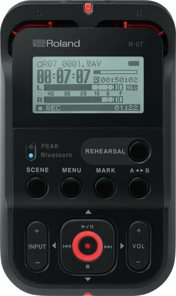 Roland Hi-Res Audio Recorder R-07-BK schwarz Linear PCM Recorder Neu in Box