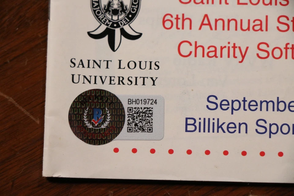 圣路易斯蓝军垒球经典杰基·乔伊纳-克西亲笔签名节目签名 — 第 3/4 张图片