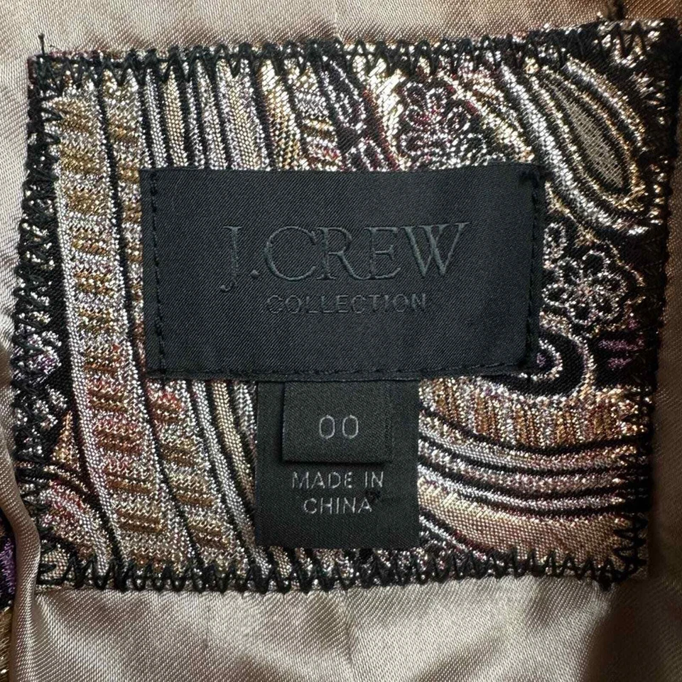 Blazer Rylan para mujer J.CREW COLLECTION en jacquard cachemir dorado talla 00 Foto 3 de 3