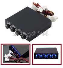 3.5inch PC HDD CPU 4 Channel Fan Speed Controller Led Cooling Front Panel
