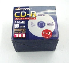 Lot Of 2 Memorex 034707045477 CD-R 48X 700MB 80 Min Disc 10 Pack New Sealed