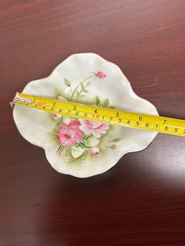 Vintage 1860 Lefton China 7" Floral Candy Dish - Imagen 3 de 3
