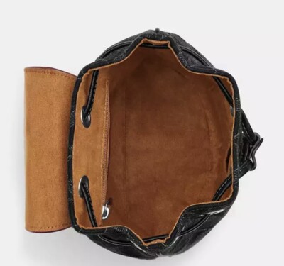 Coach Amelia Convertible Backpack In Signature Denim IN Black NWT