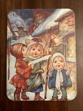 Christmas Decor Holiday VINTAGE STYLE Die Cut Cardboard 4 X 6  
