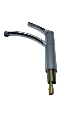 Cobbe Küchenarmatur Spültischarmatur 360° Schwenkbar, 223 mm Auslauf, Chrom