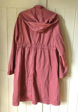 Anthropologie Ladies Hooded Coat - Orange - Size L