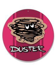 1970 - 1975 Plymouth Duster Emblem Novelty Round Aluminum Sign - Aluminum - 14 C