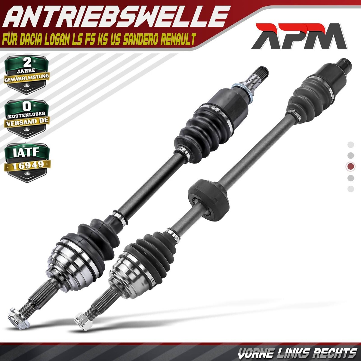 Antriebswelle Vorne Links Mit ABS Ring Schaltgetriebe Für