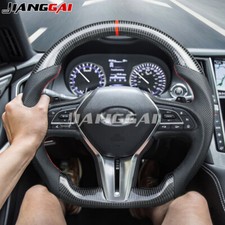 Real Carbon Fiber Sport Steering Wheel Fits Infiniti Q50 2019-2024 Q60 2014-2022