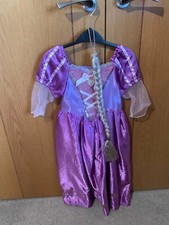 Mädchen Kostüm Disney Prinzessin Rapunzel - mit Zopf - 7-8 Jahre