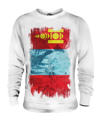 MONGOLIA GRUNGE FLAG UNISEX SWEATER TOP MONGOL ULS FOOTBALL MONGOLIAN SHIRT