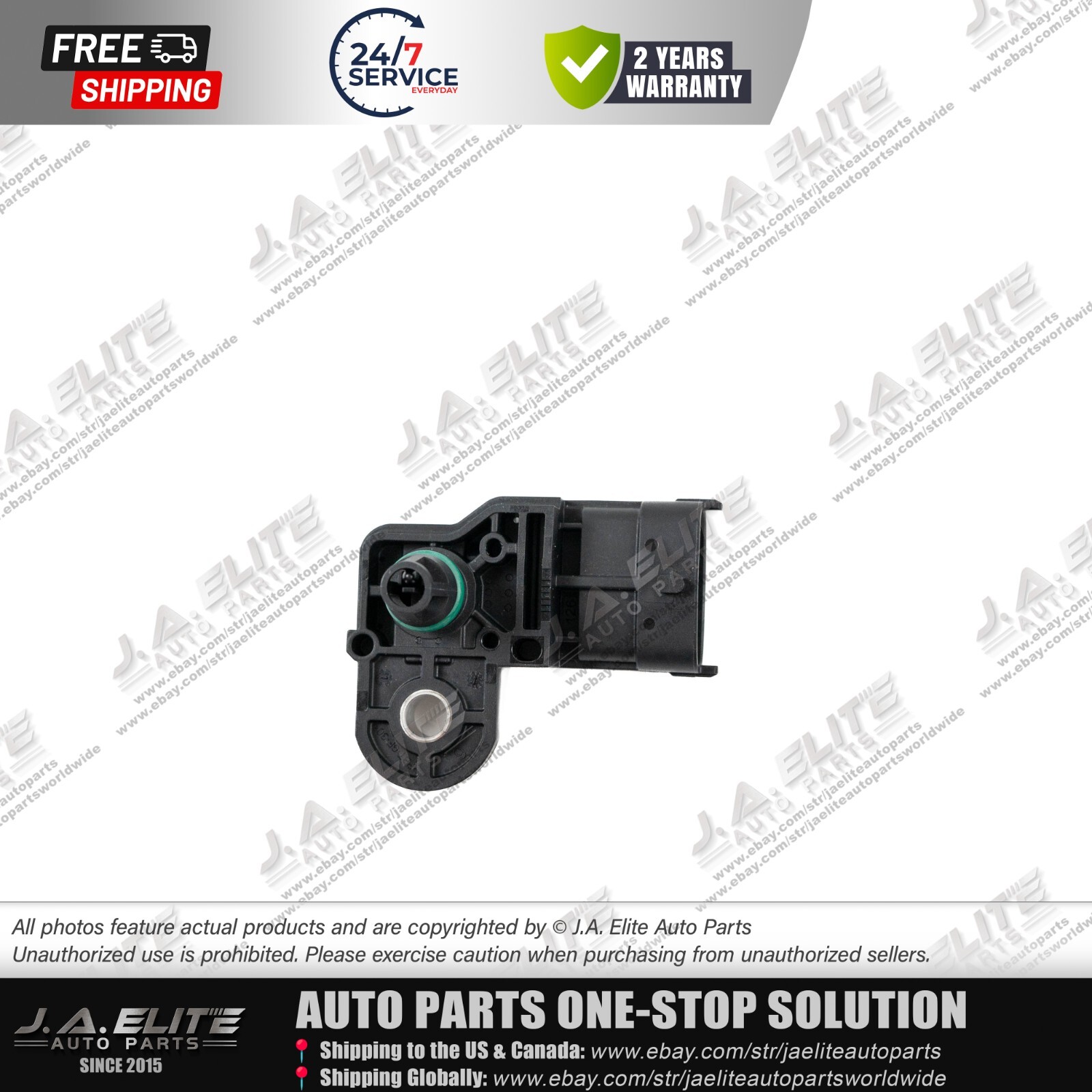 2pcs Sensors, Boost Pressure for Maserati Quattroporte Ghibli Levante 675000248