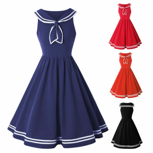 Abito Lungo Midi Blu Seasalt Helford Giardino Rialzato Fit And Flare In Cotone