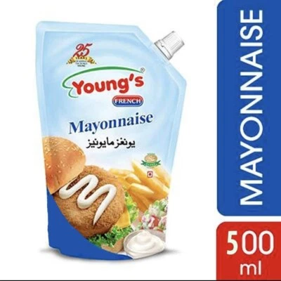 Young’s Mayonnaise ** Pakistan ** 2 Pouches 500 ML Shipping From USA 🇺🇸