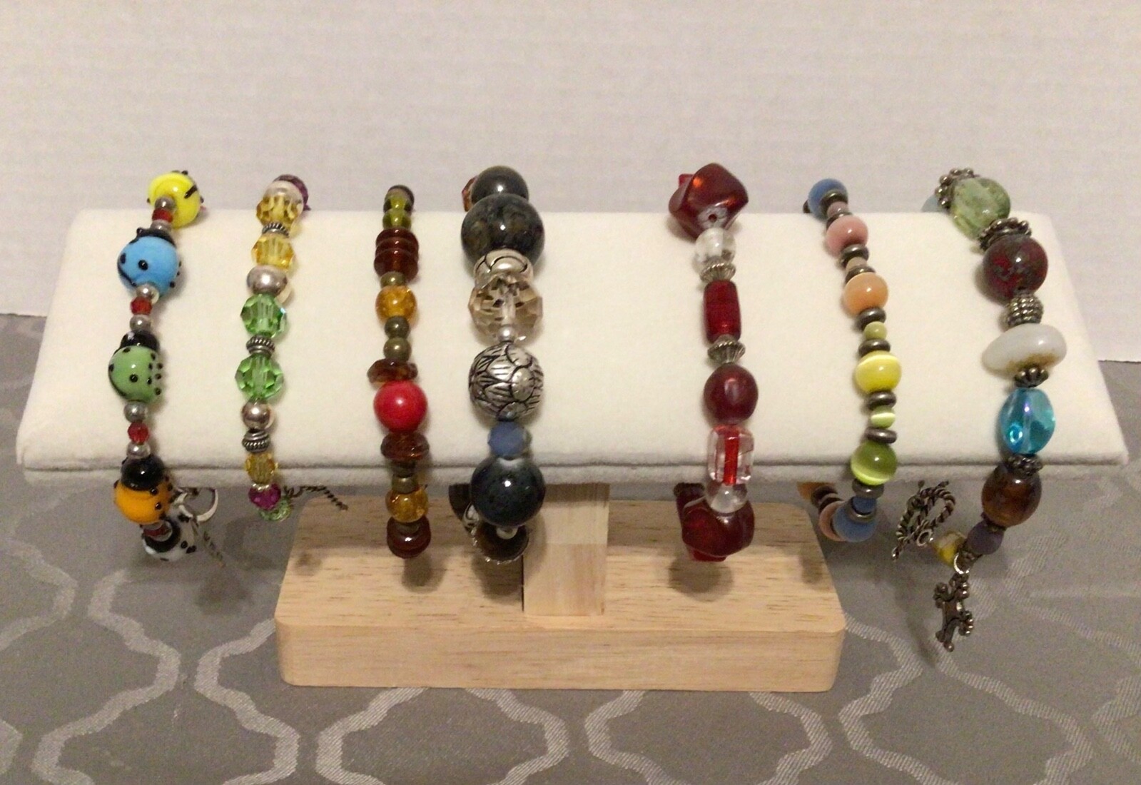 Multicolor Beaded Toggle Bracelet Lot  Spacers En… - image 5