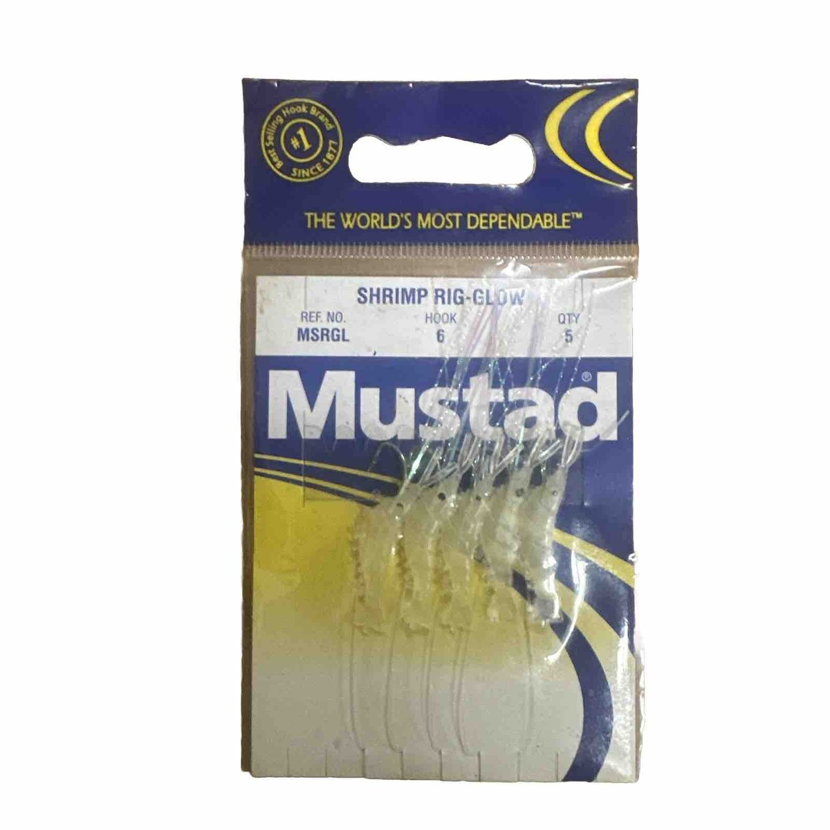 Pkg Mustad Sabiki Rig Shrimp Glow Hook Size MSRGL Baits
