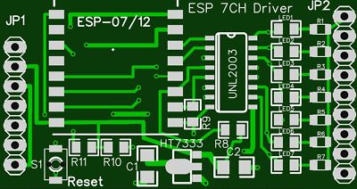 2 X ESP12/07 (ESP 8266) PCB | 7 Kanal/Chanel | Driver Board für/for Relais, PWM