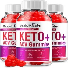 (3 Pack) Metabolix Labs Keto ACV Gummies - Official - Keto MetabolixLabs ACV...