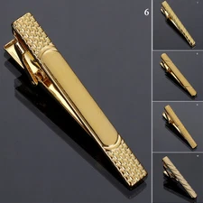 Mens Stainless Steel Tie Clip Necktie Bar Clasp Clamp Pin Jewelry Gold US