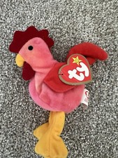 Ty - Teenie Beanie Babies - Strut The Rooster - With Tag - 1993