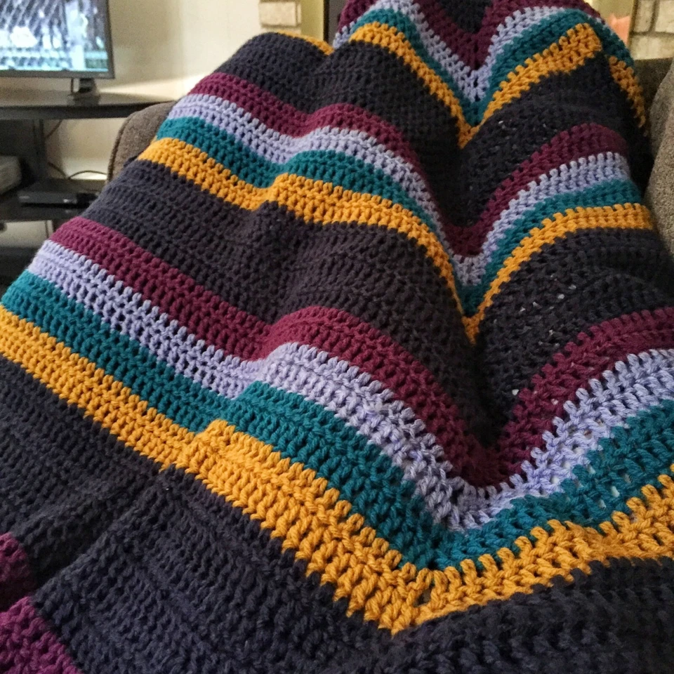 Summer Nights Blanket - Crochet Blanket Pattern - Customizable Instructions - Image 3 of 4