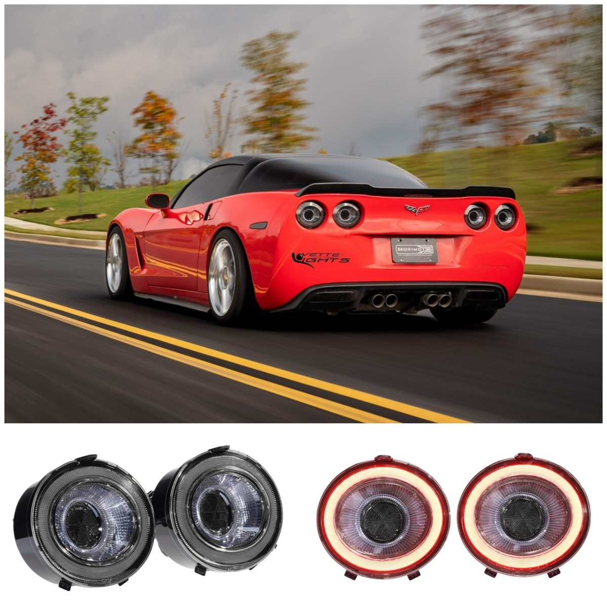 Gen 2 Morimoto XB LED Tail Lights for 2005-2013 C6 Corvette