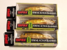 (LOT OF 3) RAPALA X-RAP XR-10 XTREME ACTION SLASHBAIT 7/16oz. RIVER PERCH