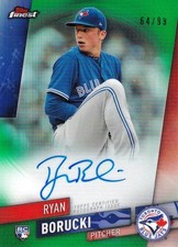 2019 Topps Finest Toronto Blue Jays Ryan Borucki Finest Autographs Green 64/99