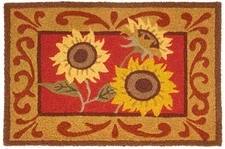 Pretty Provence Sunflowers 30 x 20 Inches Accent Washable Rug