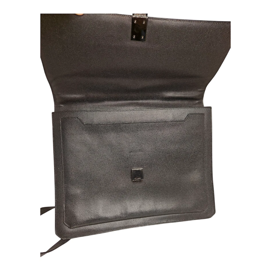 Maletín delgado Tom Ford Desole piel de becerro granulada cuero con correa Foto 4 de 4