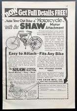 1925 Shaw Motor Attachment &ldquo;Make Your Old Bike a Motorcycle&rdquo; Motorbicycle