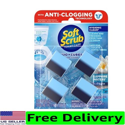 Effective Duo-Cubes Toilet Cleaner with Anti-Clogging Technology - 4 Count
