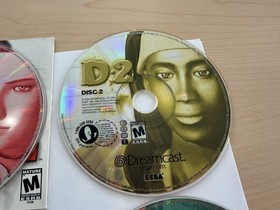 D2 [Sega Dreamcast, 2000]  Four-Disc Set Complete w/ Manual CLEAN DISCS Tested
