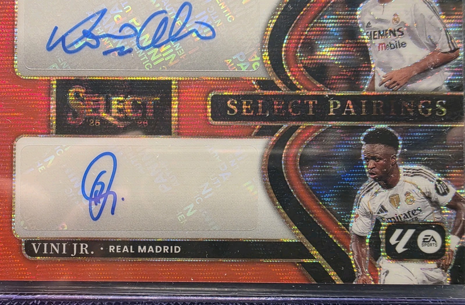 2025-26 Panini Select La Liga Ronaldo Vini Jr. Pairings Dual Auto view 4