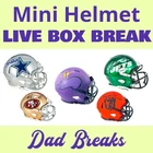 AFC NORTH (4 NFL TEAMS) signed/autographed football mini-helmet LIVE BoxBreak